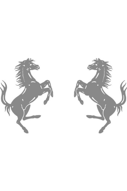 Şaha Kalkmış At Sticker Yapıştırması 16cm