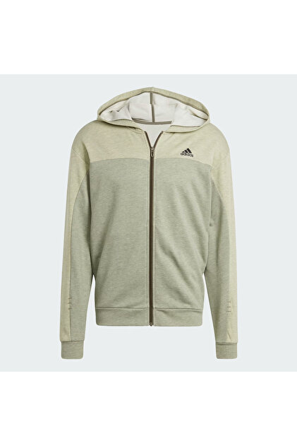 adidas IJ8977 M MEL FZ Erkek Spor Sweatshirt Haki yeşil - Fiyatı