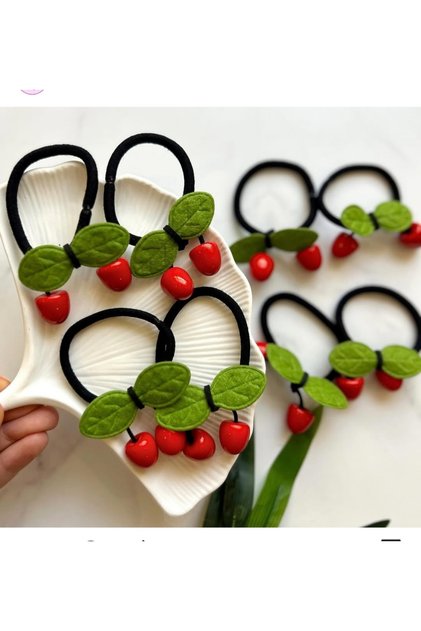 Children's 2-Pack Elastic Cherry Buckle
