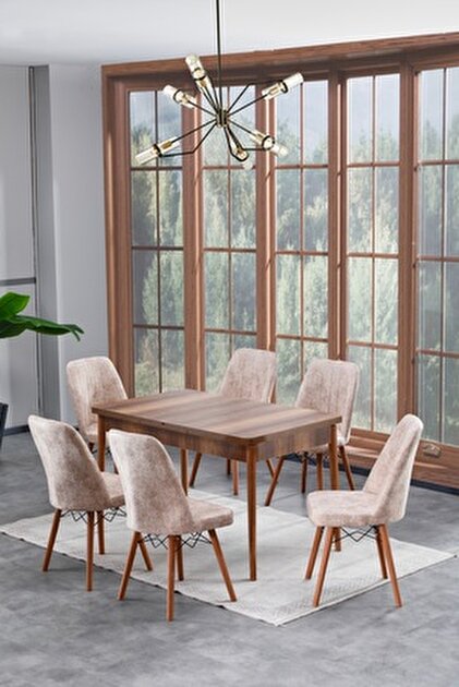 Hardalım Consept Lavanta Barok 70x110 Sabit Masa Sandalye Takımı