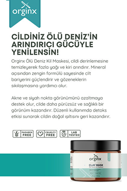 Orginx Arındırıcı Yüz Bakım Maskesi – Siyah Noktaya Eğilimli