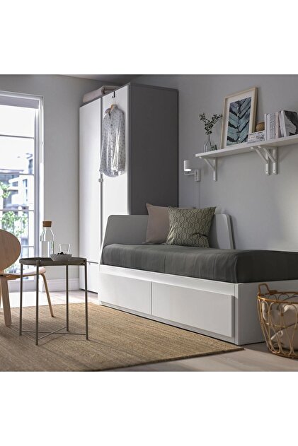 IKEA AKDENİZ FLEKKE beyaz 80x200 cm modern saklama alanlı divan