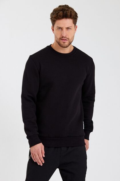 CLIPMAN Erkek Slim Fit Bisiklet Yaka Sade Baskısız 3 Iplik