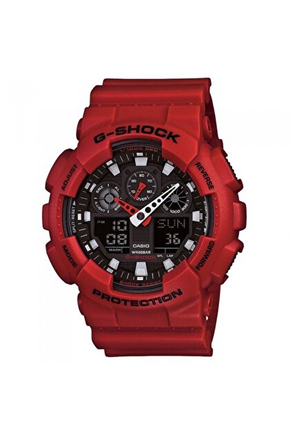 Casio G-Shock Saat Erkek Kol Saati Kırmızı GA-100B-4ADR Fiyatı