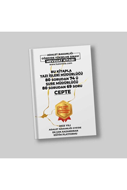 Tuzonline Adalet Bakanlığı GYS Mevzuat Kitabı - Fiyatı, Yorumları