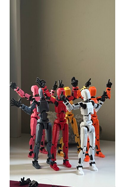 moifugyia Lucky 13 Aksiyon Figürü Robot Oyuncak 6'lı Dev Lucky 13