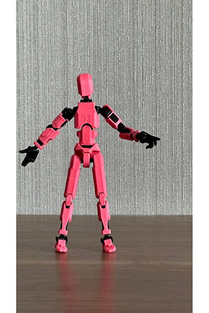 ゲーム1 ロウフィリー US13 Loopify Lucky 13 Aksiyon Figürü Robot Oyuncak 13cm Pembe Siyah