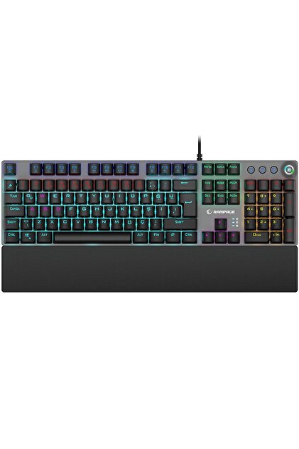 Rampage Kb-r28 Blade Plus Siyah/gümüş Gökkuşağı Türkçe Kırmızı