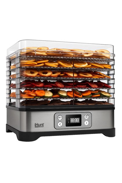 Deshidrator alimentar Bro 3 în 1, 250 W, 12L, 5 tăvi