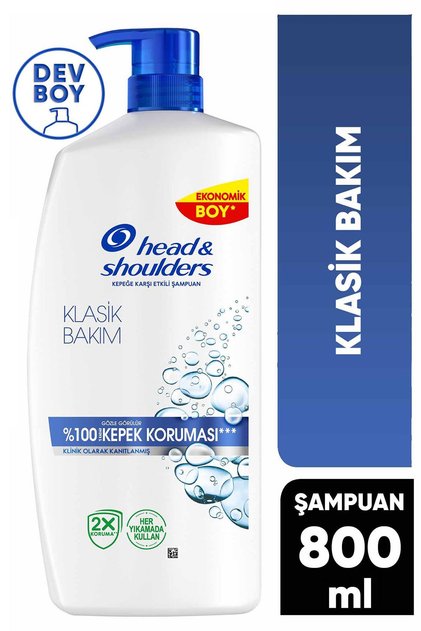 Klasik Bakım Kepeğe Karşı Etkili Şampuan Pompalı 800 ml
