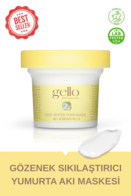 GELLO Gözenek Sıkılaştırıcı Yumurta Akı Maskesi - Egg White Pore