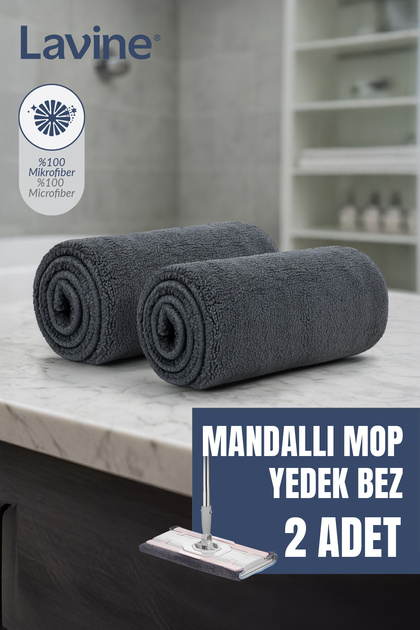 obido (2 Adet) Lavine Yengeç Mop Yedek Bezi Mandallı Mop Çift