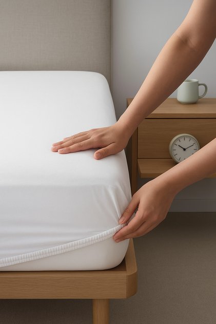 White Color Combed Cotton Elastic Sheet Single Double 100% Cotton Elastic Combed Cotton Sheet