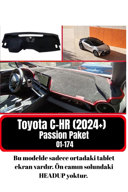 Barteg Toyota C-HR (2024+) Passion Paket Torpido Halısı Ön Göğüs