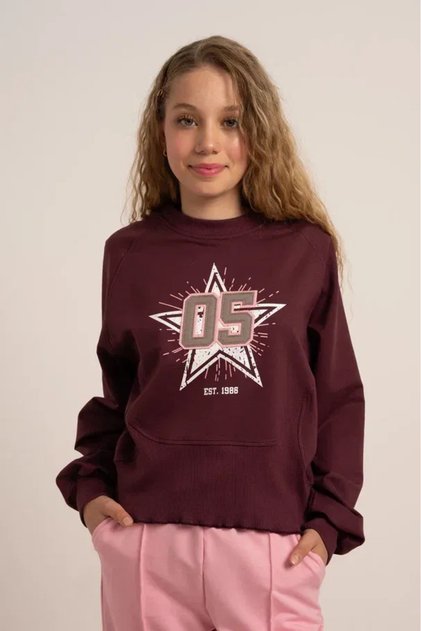 Girl's 7878 Printed 2 Thread Sweat