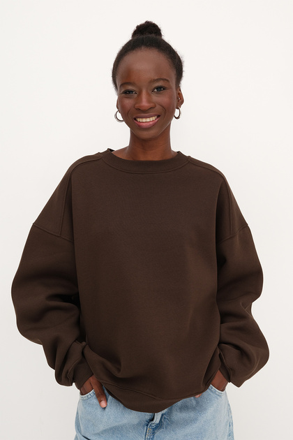 Addax Bisiklet Yaka Şardonlu Basic Sweatshirt S3408-K11 - Fiyatı