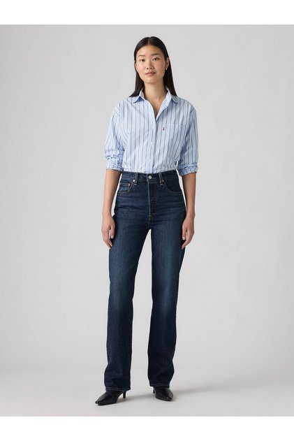 Ribcave Women's Navy Blue Jean Denim Pants 001Tg-0005