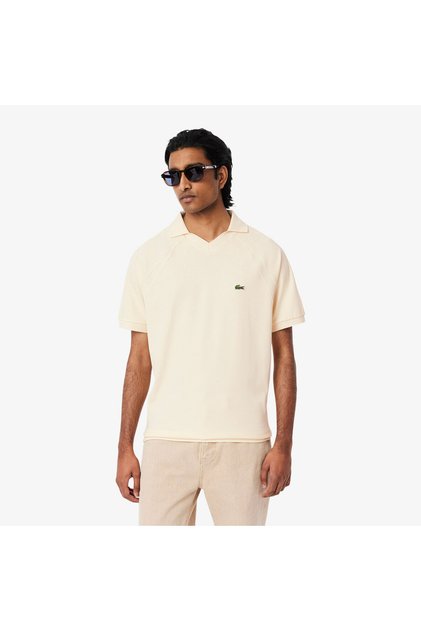 Erkek Classic Fit Organik Pamuk Krem Polo