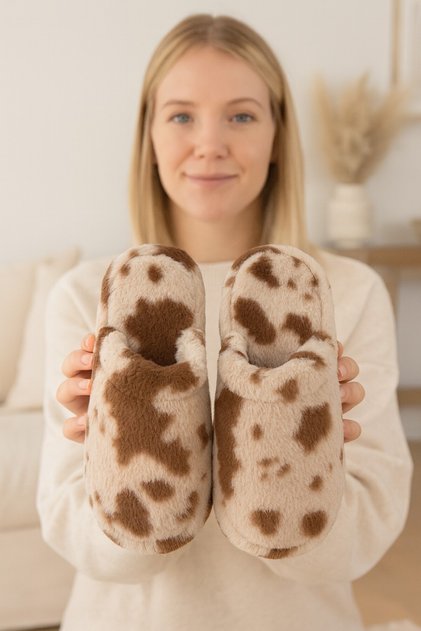 Solara Women's Home Slippers Winter Slippers Rubber Noiseless Sole