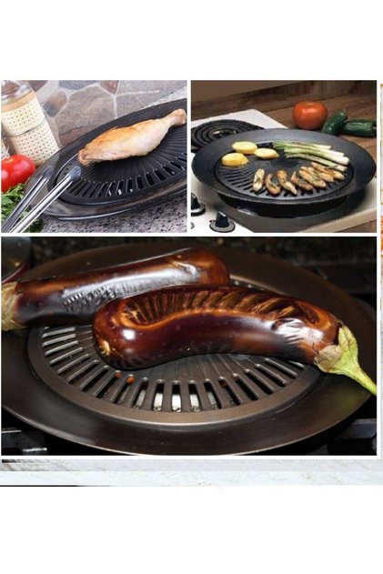 Ultra Lüks Kalite Su Hazneli Ocak Üstü Granit Grill Barbekü Izgara Mangal