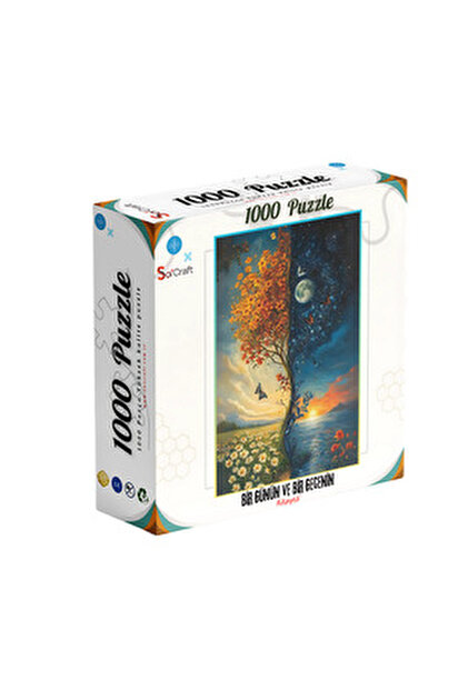 Soi Craft 500 Parça Puzzle Çiçek Aranjmanı, Mavi Ortanca ve Limon