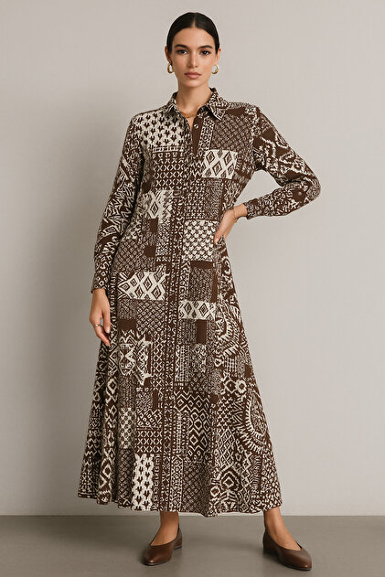 moroccan shirt dress Moroccan Spring Buckled Belt Shirt Dress