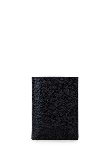 Men's Genuine Leather Black Floater Card Holder