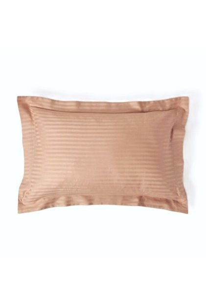 Σετ 2 μαξιλαροθήκες Kotonia Home Deco Damask Satin 100% βαμβάκι, ρίγα 1 cm, Φουντούκια, 40x40 cm