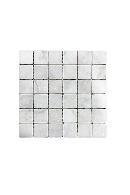 Carrara 5x5 cm Eskitme Mermer Mozaik Duvar Zemin Mutfak Banyo Kaplama (0,47m2)(30,5cm x 30,5 cm)