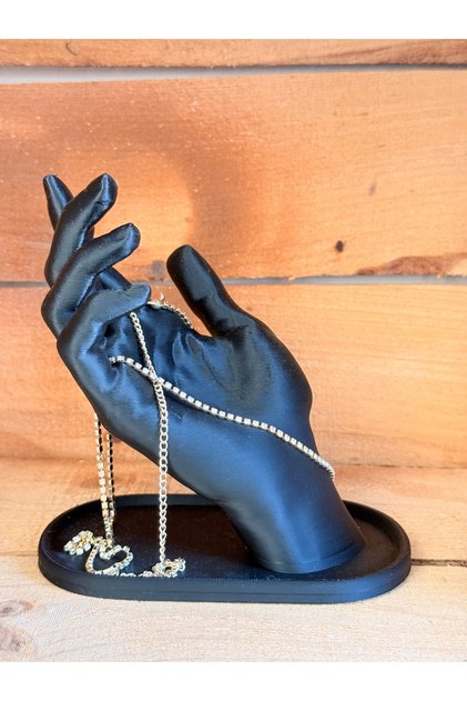Black Hand Shaped Necklace Jewelry Stand Organizer