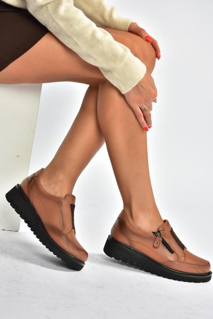 U555040503 genuine leather comfort orthopedic sole daily women's shoes