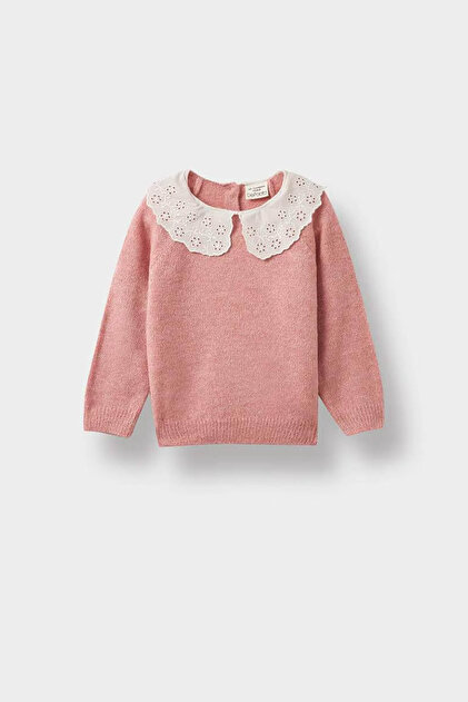 Big Collar Knitwear Sweater Baby Girl F2437A525Wn