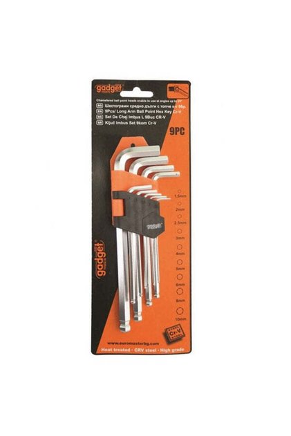 Set imbusuri, 1,5-10 mm, 9 bucăți, cap sferic