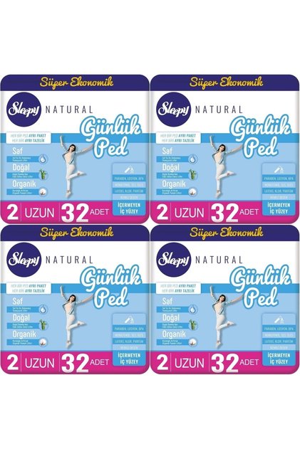 Natural Daily Pad Long 128 Pieces Economical