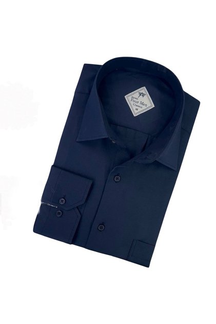 Classic Comfortable Wide Cut Straight Long Sleeve Men's Shirt