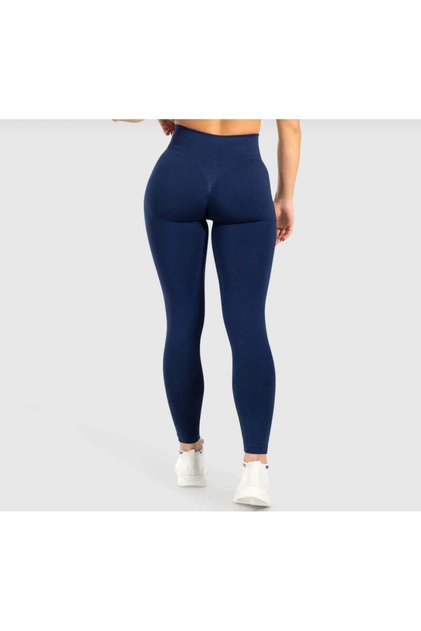 Lacivert yüksek bel scrunch push up sporcu taytı