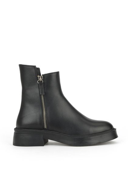 , Women's Genuine Leather Boots 153359Z343 Black