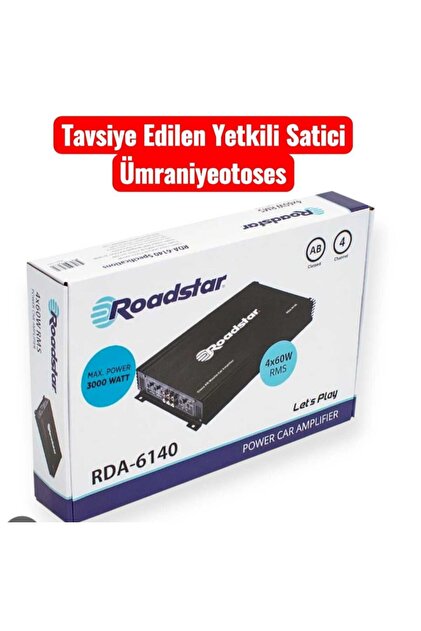 Roadstar RDA-6140 4 KANALLI HOPARLÖR VE MİDRANGE AMFİSİ 4X60RMS