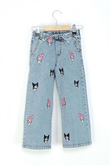 ww waka waka kids store Kız Çocuk My Melody & Kuromi Baskılı Kot