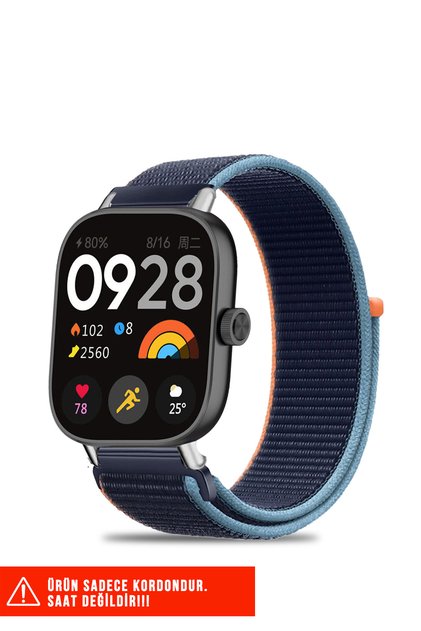 Xiaomi Redmi Watch 4 / 5 / 6 / Band 8 Pro / Uyumlu Hasır Örgü Spor Cırtlı Pratik Naylon Kordon 20mm