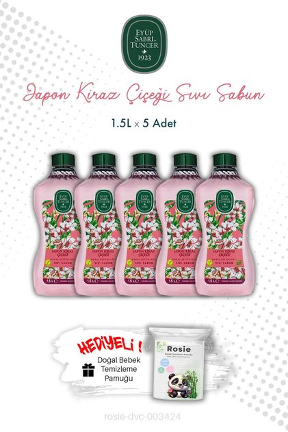 Japanese Cherry Blossom X5 1.5L Liquid Soap Eyüp Sabri Tuncer and Rosie