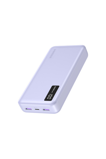 PowerBank Fast Charging USB-C and 2 USB Ports 20000mAh 20W - Purple