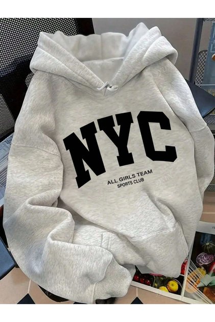 Unisex muška/ženska NYC šarena prilagođena Štampano Oversize kroj Sa kapuljačom majica 80% Pamuk lu