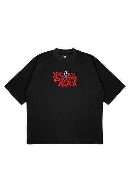 Unisex Oversize Broke Never New Printed Boxy Fit Thick Fabric (240Gsm) T-Shirt