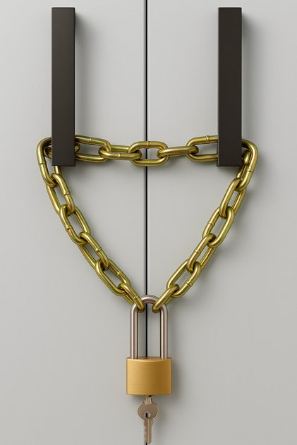 Chain Lock Cabinet Dormitory Sports Lock Padlock / Stainless / 35 Cm
