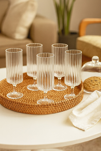 Serelva 6-Pack Coffee Side Glass Cup 120 ml