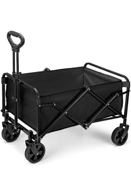FFD Folding Outdoor Wagon Cart with 360° All-Terrain Wheels & Adjustable Handle – Heavy-Duty