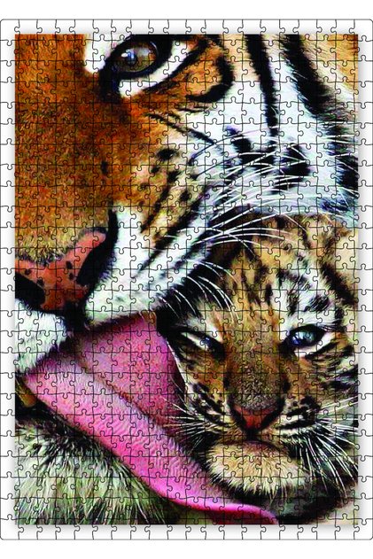 Cakasepetim Laplan and Her Cub 500 Piece Puzzle Jigsaw Mdf (Wood)