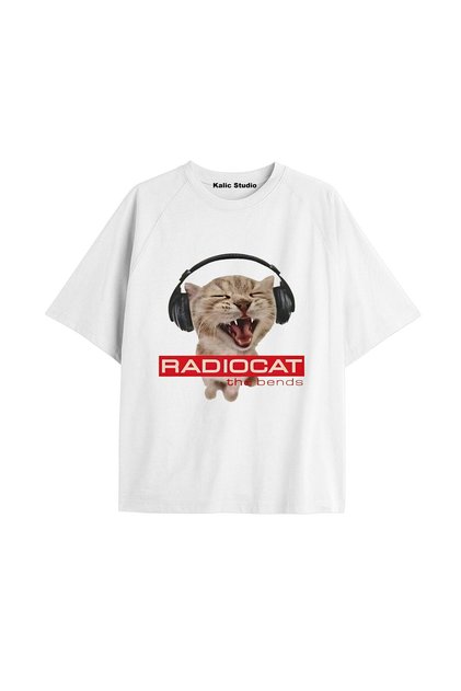 Unisex Radiocat Oversize T-Shirt White