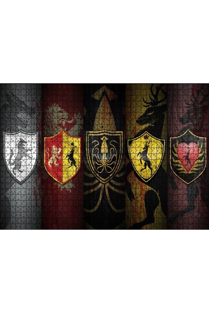 Cakasepetim Game of Thrones Flags Image 1000 Piece Puzzle Jigsaw Puzzle Mdf (Wood)